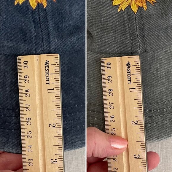 Sunflower Cotton Baseball Cap Adjustable Hat In Gray - Picture 6 of 8